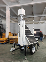 Portable Solar Powered Mobile CCTV Camera Tower Security Trailer with 4G Remote Monitoring