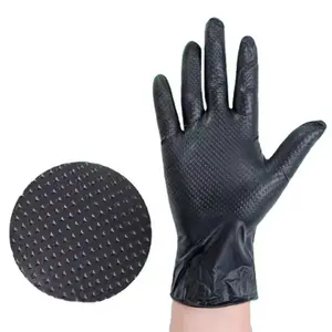 8 mil diamond gloves nitrile black 100 pcs box safety work gloves making machine