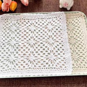 Vente en gros d'attrape-rêves rond évidé crocheté à la main dentelle maille fleur <span class=keywords><strong>assiette</strong></span> de bureau plat isolation tapis décoratif - Product Image 5