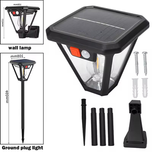 Lámpara Solar Moderna para Jardín con Sensor de Movimiento, Construcción Impermeable y Sensor Ajustable para Patio y Entrada de Vehículos - Product Image 1