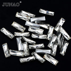 Junao พลอยเทียมคริสตัลใสทรงสามเหลี่ยมขนาด6มม. 10มม. 18มม. พลอยเทียมแบบไม่มีกาวชนิดติดเพชร - Product Image 4