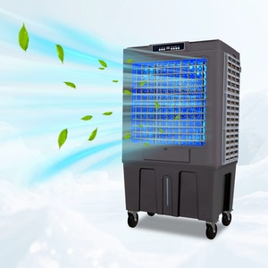 Di động thông minh bay hơi làm mát không khí Quạt điều hòa thương mại nhà để xe nhựa điều khiển từ xa 6-Tốc độ DC nguồn điện - Product Image 1