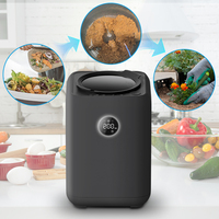 Broyeur de déchets alimentaires électrique en acier inoxydable noir pour la maison avec traitement par lots pour le recyclage des légumes et le compost