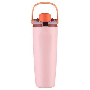 Botella de Agua Moderna de Acero Inoxidable de Alta Calidad de 30 oz con Asa Portátil, Doble Pajita para Beber, Taza Pop-Up, Botella Termo al Vacío - Product Image 5
