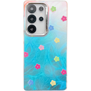 <span class=keywords><strong>Coque</strong></span> pour Samsung, nouvelle <span class=keywords><strong>coque</strong></span> de téléphone électro-plaquée au laser pour 16E 15 Pro Max pour S25 Ultra, design animal, petit motif floral - Product Image 5