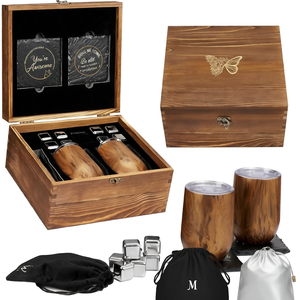 Coffret Cadeau Vin pour Amoureux du Vin, Femme, Saint-Valentin, Maman, Sœur, Amie, Collègue, Petite Amie - Coffret Cadeau Inspirant avec Verres à Vin - Product Image 6