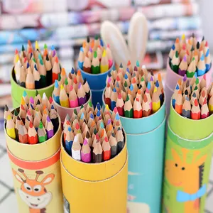 Tube de dessin animé 12 couleurs 18 24 36 48 couleurs crayon de couleur stylo de peinture au plomb