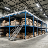 HONGXIN Étagère de mezzanine robuste, réglable, personnalisable, multicouche, sans boulons, en acier laminé à froid, revêtement poudré, anti-corrosion