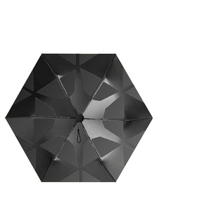 Paraguas Plegable Moderno Mini Totalmente Automático de 6 Varillas con Memoria, Protección UV y Solar, con Revestimiento Negro, para Adultos, de Poliéster 40% - Product Image 1