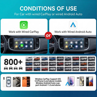Adaptador Inalámbrico Carplay 4 en 1 Inteligente de Alta Velocidad con Mirrorlink, Ultra Car TV, Ai Box, Dongle USB para Apple y Android Auto