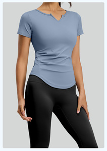Conjunto Deportivo de 2 Piezas para Mujer, Cuello en V, Ecológico, de Secado Rápido, Transpirable, para Yoga y Ejercicio, con Cintura Elástica - Product Image 6
