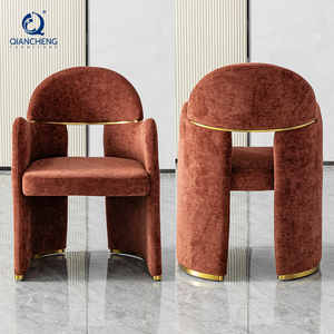 <span class=keywords><strong>Fauteuil</strong></span> de salle à manger de luxe haut de gamme en tissu, design nordique, style villa italienne, pour projets hôteliers, vente en gros, personnalisable, OEM - Product Image 5