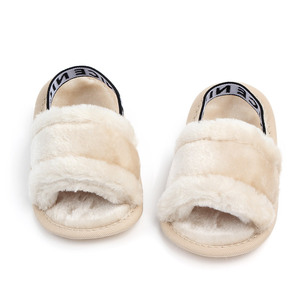 <span class=keywords><strong>Scarpe</strong></span> per <span class=keywords><strong>bambina</strong></span> <span class=keywords><strong>Scarpe</strong></span> estive per neonata <span class=keywords><strong>Scarpe</strong></span> antiscivolo con suola in cotone per ragazze Sandali per <span class=keywords><strong>bambina</strong></span> con tomaia in pelliccia 0-18 mesi - Product Image 2
