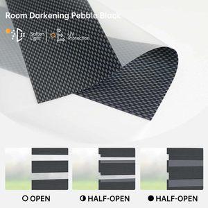 Persianas Enrollables Motorizadas Inteligentes Inalámbricas Alexa y <span class=keywords><strong>Google</strong></span> para Ventanas de Día y de Noche, Persianas Zebra para Sala de Oración - Product Image 3