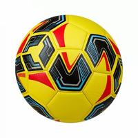 Ballon de football taille 5 personnalisé avec logo, imperméable, anti-décoloration, cousu à la machine, vessie en caoutchouc, bonne rétention d'air, pour sports d'équipe