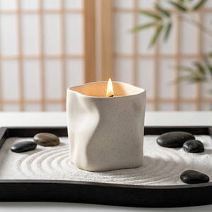 Vela Aromática LANJO en Frasco de Arcilla con Etiquetas Personalizadas, Hecha a Mano con Cera de Soya, Ecológica, No Tóxica, para Decoración del Hogar y Relajación - Product Image 5