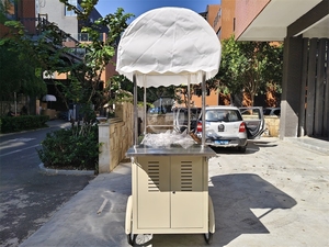 Carrito de Helados para Café Móvil, Carrito de Empuje Manual para Comida Rápida - Product Image 5