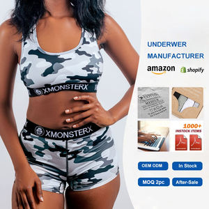 Ensemble de <span class=keywords><strong>sous</strong></span>-vêtements de sport pour femmes imprimé requin Ensemble de <span class=keywords><strong>sous</strong></span>-vêtements <span class=keywords><strong>assortis</strong></span> pour <span class=keywords><strong>couple</strong></span> Ensemble soutien-gorge et shorty 2 pièces pour femmes - Product Image 1