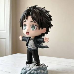 Figura de Manga de 13 cm, Estatua de <span class=keywords><strong>Shingeki</strong></span> No Kyojin, Versión Q Figura de PVC de Eren Jaeger de <span class=keywords><strong>Freedom</strong></span>, Figura de Anime, Juguetes - Product Image 4