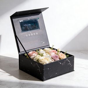 Caja de Regalo de Cartón Rígido con Pantalla LCD de 7 Pulgadas y Altavoz, Diseño de Logotipo Personalizado, para Negocios, Bodas, Joyería y Promociones - Product Image 2