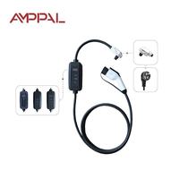 Pengisi Daya EV Portabel Listrik 3.5/7kW Baru dengan Kabel 5m, Perlindungan IP67, Tipe Amppal Tipe1 Tipe2 untuk Mobil Listrik