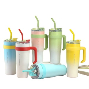 Oferta Especial: Vaso Térmico <span class=keywords><strong>Goofit</strong></span> de 1200ml (40oz) para Auto, con Asa, Aislado, de Acero Inoxidable, con Pajita - Product Image 1