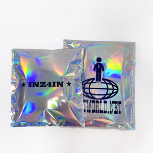 Custom Silver Foil Mailing Bags Self-adhesive Holographic Laser Poly Mailers Clothes Packaging Bags - Product Image 1