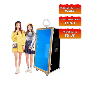 Cabina de Fotos con <span class=keywords><strong>Espejo</strong></span> Mágico de 65 Pulgadas, Cámara, Impresora y Pantalla Táctil LED, en Oferta, con Estuche de Transporte - Product Image 1