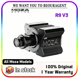 Base <span class=keywords><strong>de</strong></span> volante con servomotor <span class=keywords><strong>de</strong></span> accionamiento directo MOZA R9 V3 original, 9 Nm <span class=keywords><strong>de</strong></span> torque, Force Feedback, para simulador <span class=keywords><strong>de</strong></span> carreras en <span class=keywords><strong>PC</strong></span>. - Product Image 1