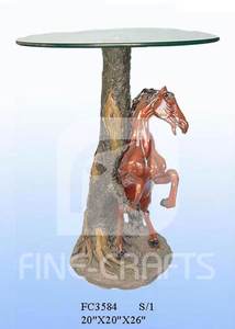 Trang trí polyresin trang trí bức tượng cá bàn trà thủy tinh Bàn cà phê - Product Image 6