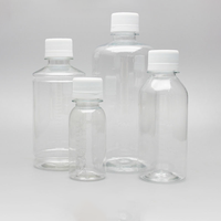 Bouteille de boisson transparente en PET jetable Smythson 500 ml avec impression sérigraphique et bouchon à vis pour boissons froides