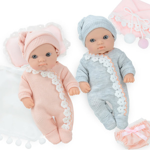 Juego de Muñecas de Silicona Reborn MINI de 20 cm para Niñas, Juguetes de Bebés Realistas, Muñecas de Moda Realistas, Muñecas de Silicona para Niñas - Product Image 1