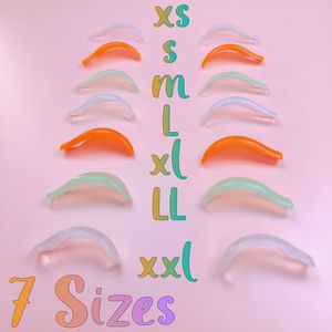 Protectores de silicona para levantamiento de pestañas, sin pegamento, varilla autoadhesiva para permanente de pestañas, varillas flexibles, 7 tamaños, almohadilla de elevación de rodillo de laminación Lami brillante - Product Image 3