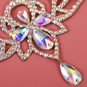 SC049 Festival Carnaval Costumes Accessoires <span class=keywords><strong>Samba</strong></span> Danse Du Ventre Cristal Bijoux Brillant Strass Gland Pendentif Taille Chaîne - Product Image 5