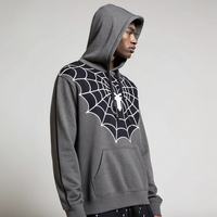 Sweat à capuche surdimensionné en coton 100% brodé avec logo personnalisé OEM 2026 de haute qualité pour le marché britannique