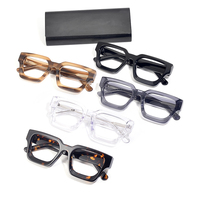 Montures de lunettes optiques en gros, design unisexe, carrées, à monture complète, à motif géométrique, pour lunettes de lecture, livraison rapide
