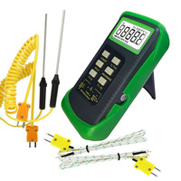 Sonde de température bimétallique de type K, testeur de température de surface, thermomètre double canal, IP43, plastique, OEM, ODM
