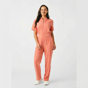 Uniforme Médico Unisex, Conjunto de Uniforme Quirúrgico, Tela Elástica Transpirable, Ecológica, Uniformes para Salón de Belleza, Color Personalizado para Mujer - Product Image 1