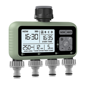 Nouvel arrivage électronique grand écran LCD minuterie de robinet d'irrigation automatique minuterie d'arrosage de jardin avec quatre sorties - Product Image 1