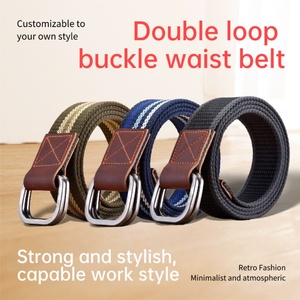 Cinturón Retro de Lona para Jeans, para Hombre y Mujer, Estilo Juvenil, Deportivo, para Exteriores, con Doble Anillo de Alta Resistencia, Versátil - Product Image 5
