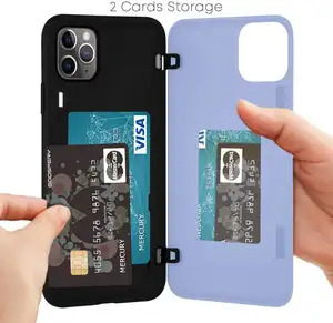 मूल पारा Goospery चुंबकीय दरवाजा बम्पर के लिए कार्ड धारक फोन के मामले में iPhone 11