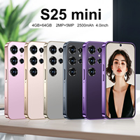 Nuevo Teléfono Inteligente S25 Mini, 4GB+64GB, Android, con Pantalla LED HD, Soporte Multilingüe en Español, Octa Core, Carga Rápida