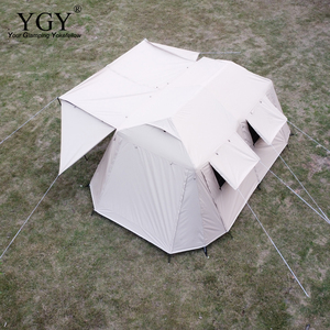 <span class=keywords><strong>YGY</strong></span> Camping en plein air tente familiale à deux chambres 13 '* 9' automatique Villa revêtement argenté PU3000mm Double couches UPF50 + Oxford argent - Product Image 4