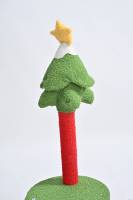 Arbre à chat de Noël avec condo, poteaux à gratter en sisal, mobilier interactif pour chat, centre d'activités
