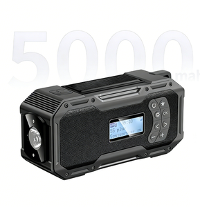 Radio Digitale DAB+ Tutto in <span class=keywords><strong>Uno</strong></span> con Manovella Solare, Luce LED SOS, Altoparlanti, Caricatore per Telefono e Power Bank - Product Image 5