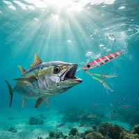 Leurre de jigging en plomb à action stable, oscillante et clignotante pour la pêche en bateau en eau salée/oceanique de bar, snapper, marlin, maquereau, artificiel imprimé