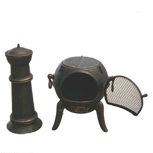 HeavyデューティLargeサイズ鋳鉄<span class=keywords><strong>chiminea</strong></span>バーベキューグリル - Product Image 3