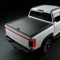 Volet roulant en aluminium à ouverture en 3 étapes Pro-Series avec LED intégrée, compatible avec Navara D22 D23 D40 Ranger Hilux 5.0-5.4ft Cargo Box Lid