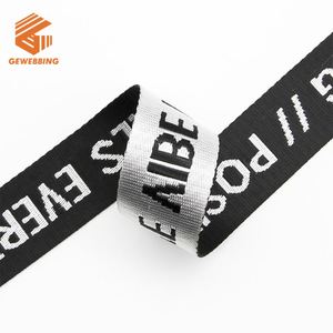 Bande de ceinture personnalisée en polyester/nylon jacquard pour pantalons avec logo - Product Image 5