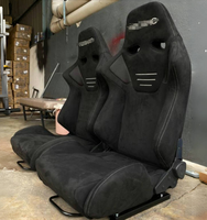Siège baquet de course style SR-6 1099, universel et réglable, en suède et PVC, pour voiture modifiée et cockpit de simulation de course professionnel